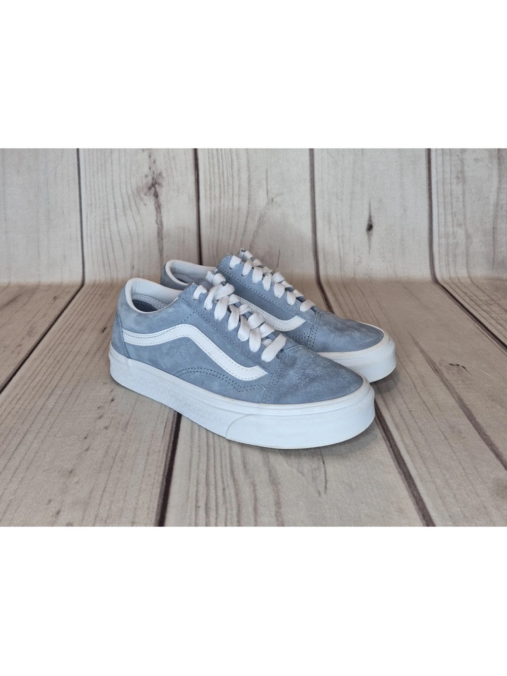 Vans Heiq Eco Dry Dupont Women's Sz 7 /Men's 5.5 Blue Suede Skate Shoes